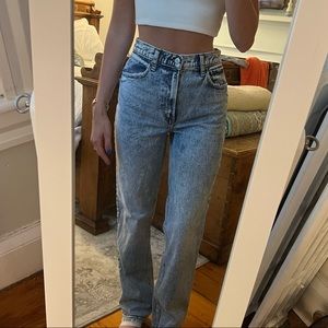 Abercrombie & Fitch Acid Wash 90s Straight Ultra High Rise Jeans
